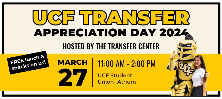 UCF Transfer Appreciation Day 2024 Banner